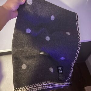 Diane Heaton + Hudson Grace Gray Polka Dot Throw Blanket